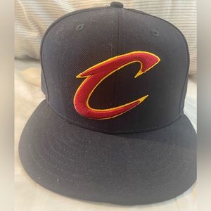 New Era 59Fifty NBA CLEVELAND CAVALIERS Hat Black Red Cap Size 7 3/8